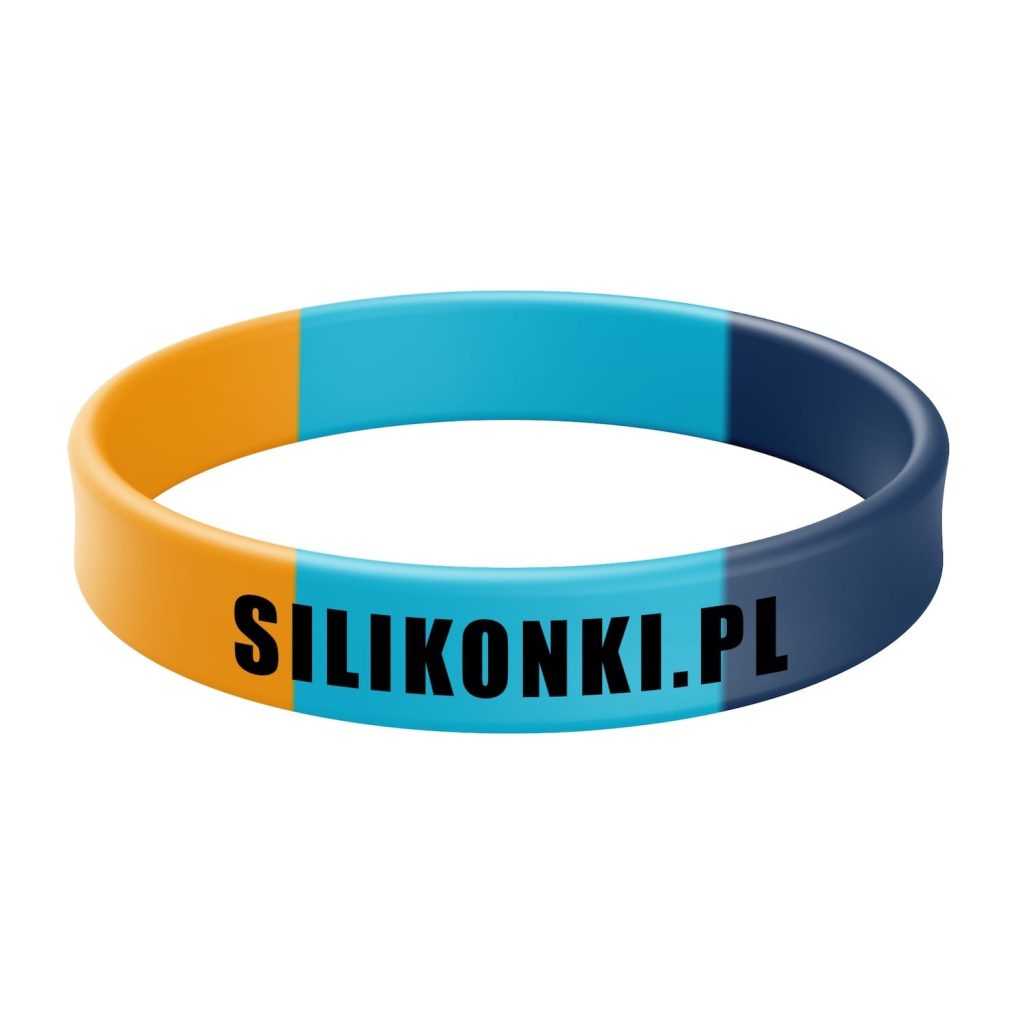 Opaska silikonowa segmentowa z czarnym nadrukiem 1 kolor