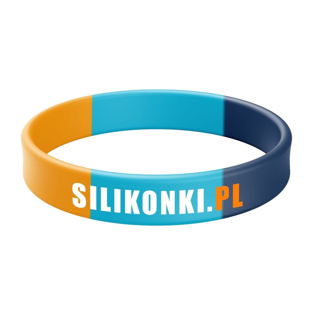 Opaska silikonowa segmentowa z nadrukiem 2 kolory