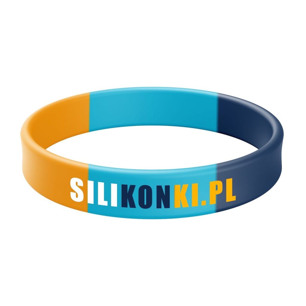 Opaska silikonowa segmentowa z nadrukiem 3 kolory