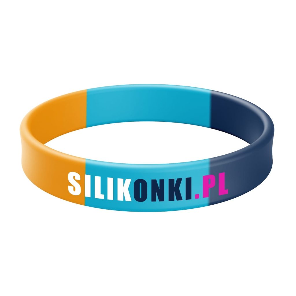 Opaska silikonowa segmentowa z nadrukiem w 3 kolorach