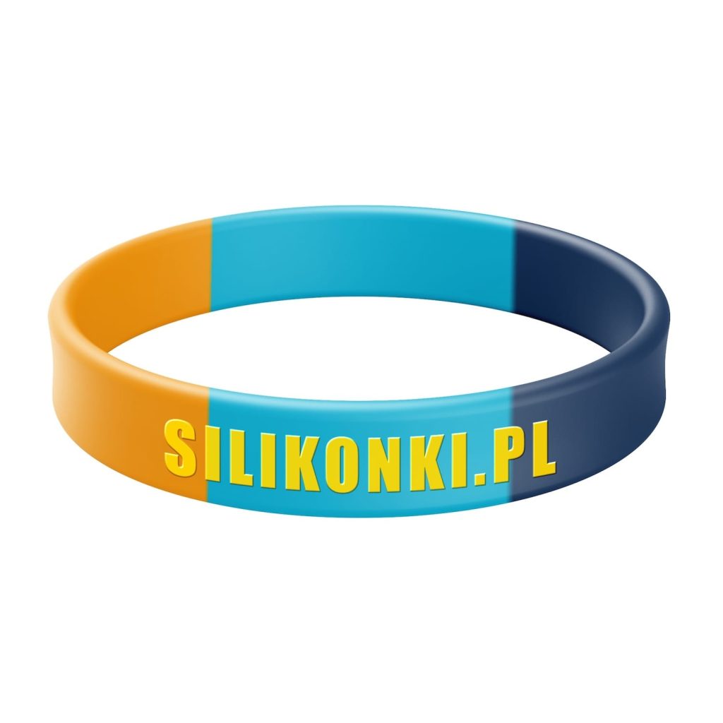 Opaska silikonowa segmentowa z tłoczeniem wypukłym i wypełnieniem 1 kolor