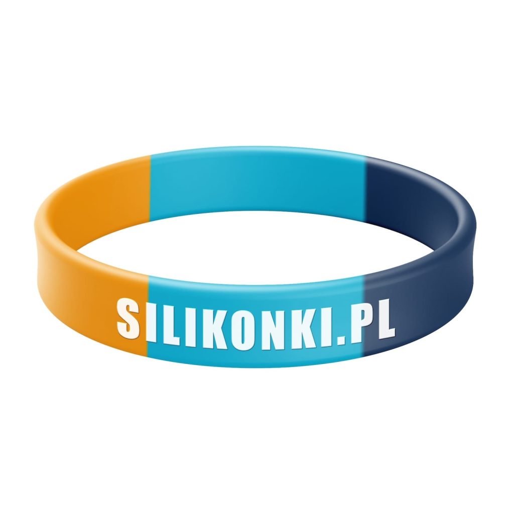 Opaska silikonowa segmentowa z tłoczeniem wypukłym i wypełnieniem 1 kolor