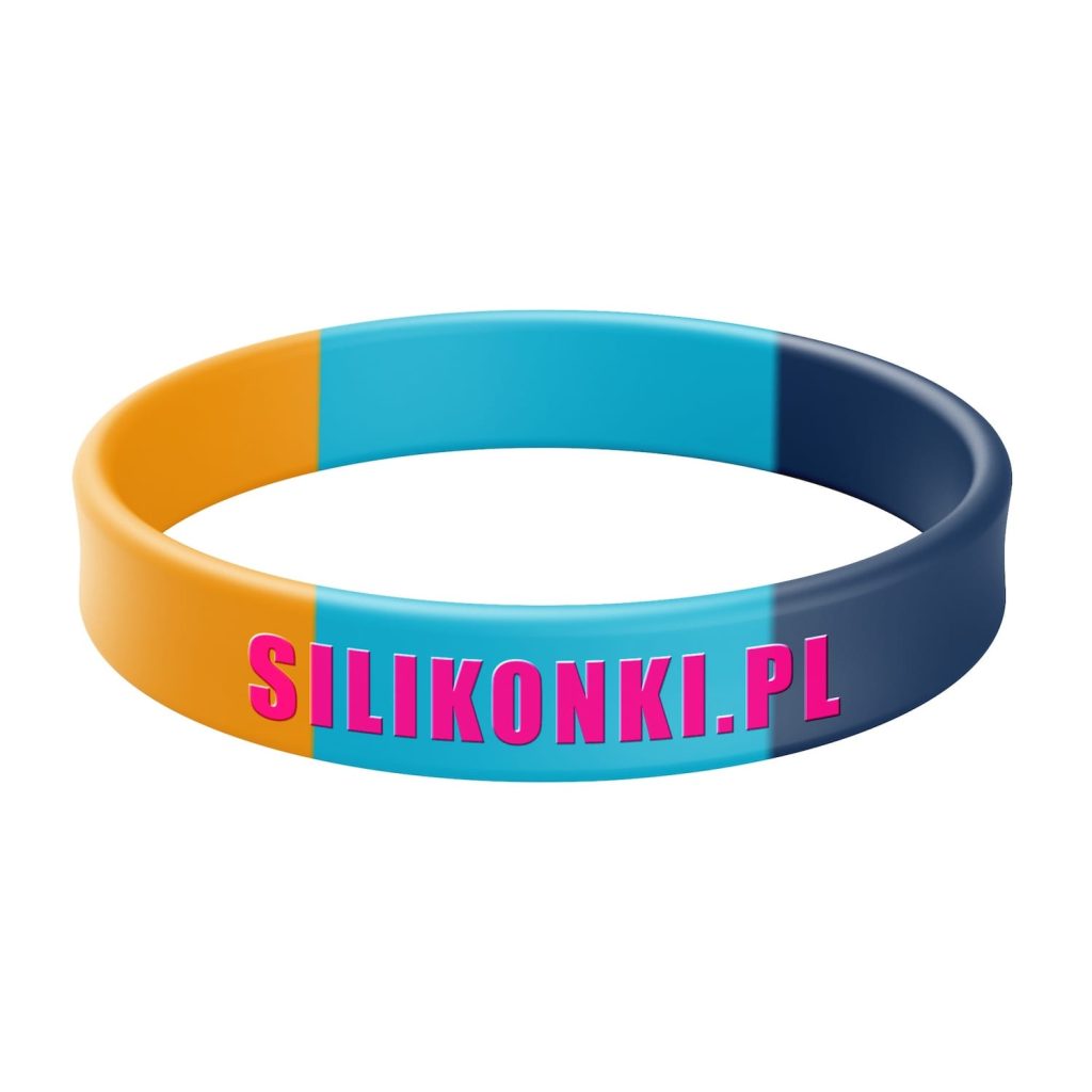 Opaska silikonowa segmentowa z tłoczeniem wypukłym i wypełnieniem 1 kolor