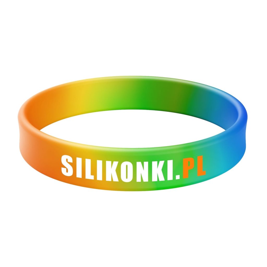 Opaska silikonowa swirl z nadrukiem w 2 kolorach