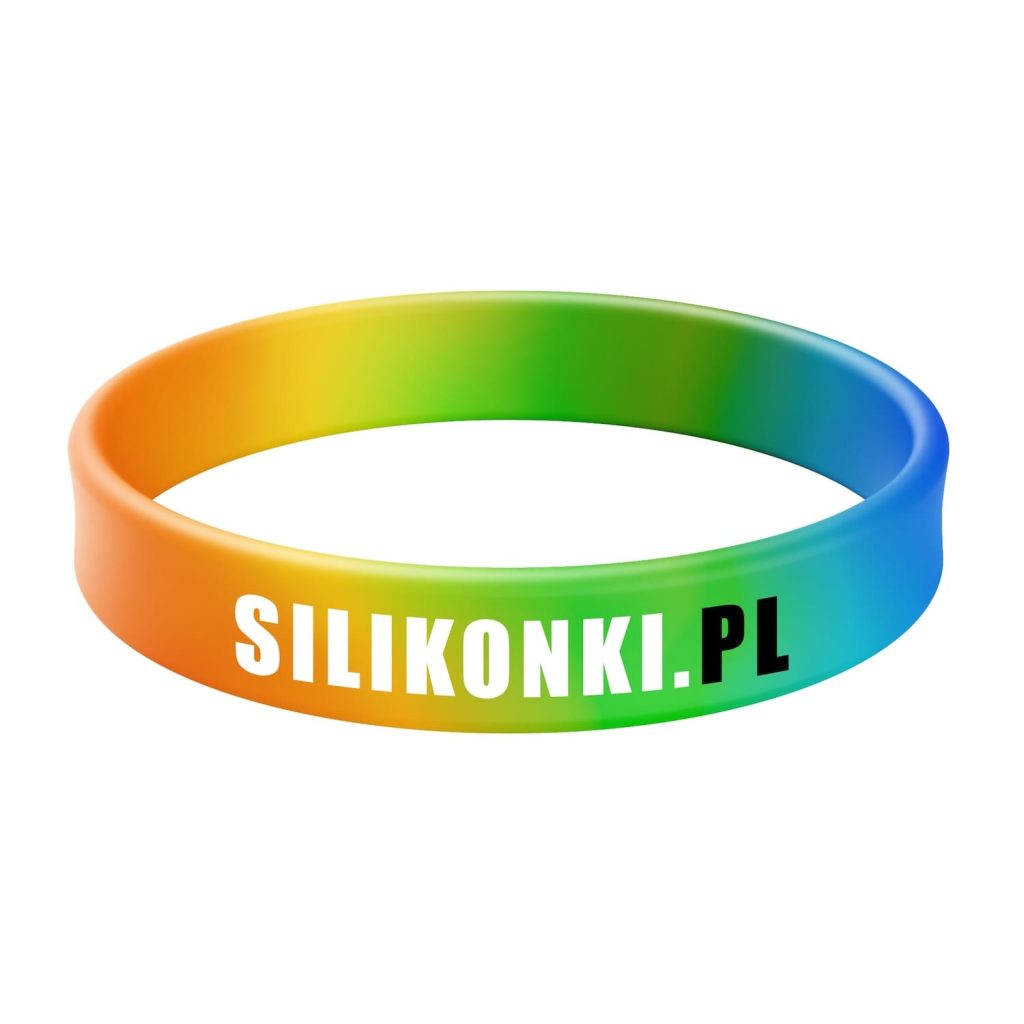 Opaska silikonowa swirl z nadrukiem w 2 kolorach
