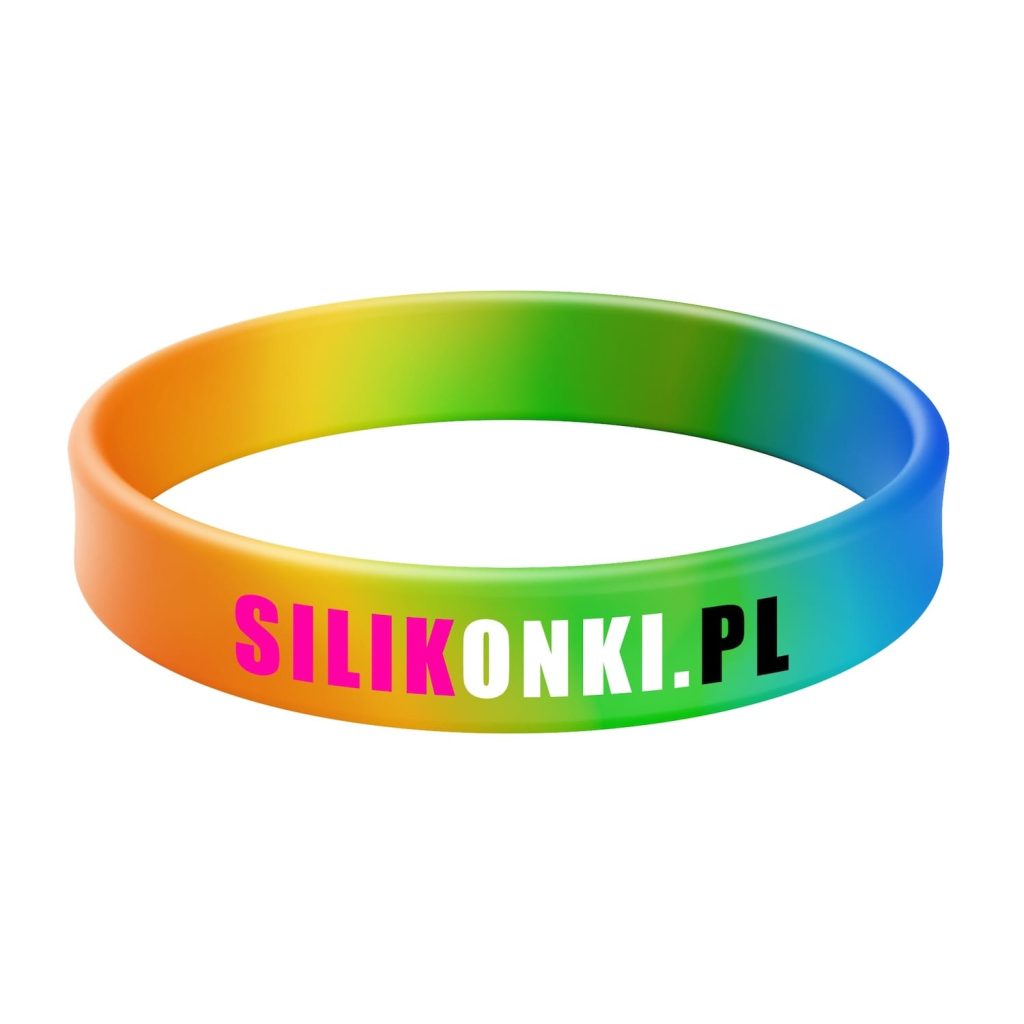 Opaska silikonowa swirl z nadrukiem w 3 kolorach