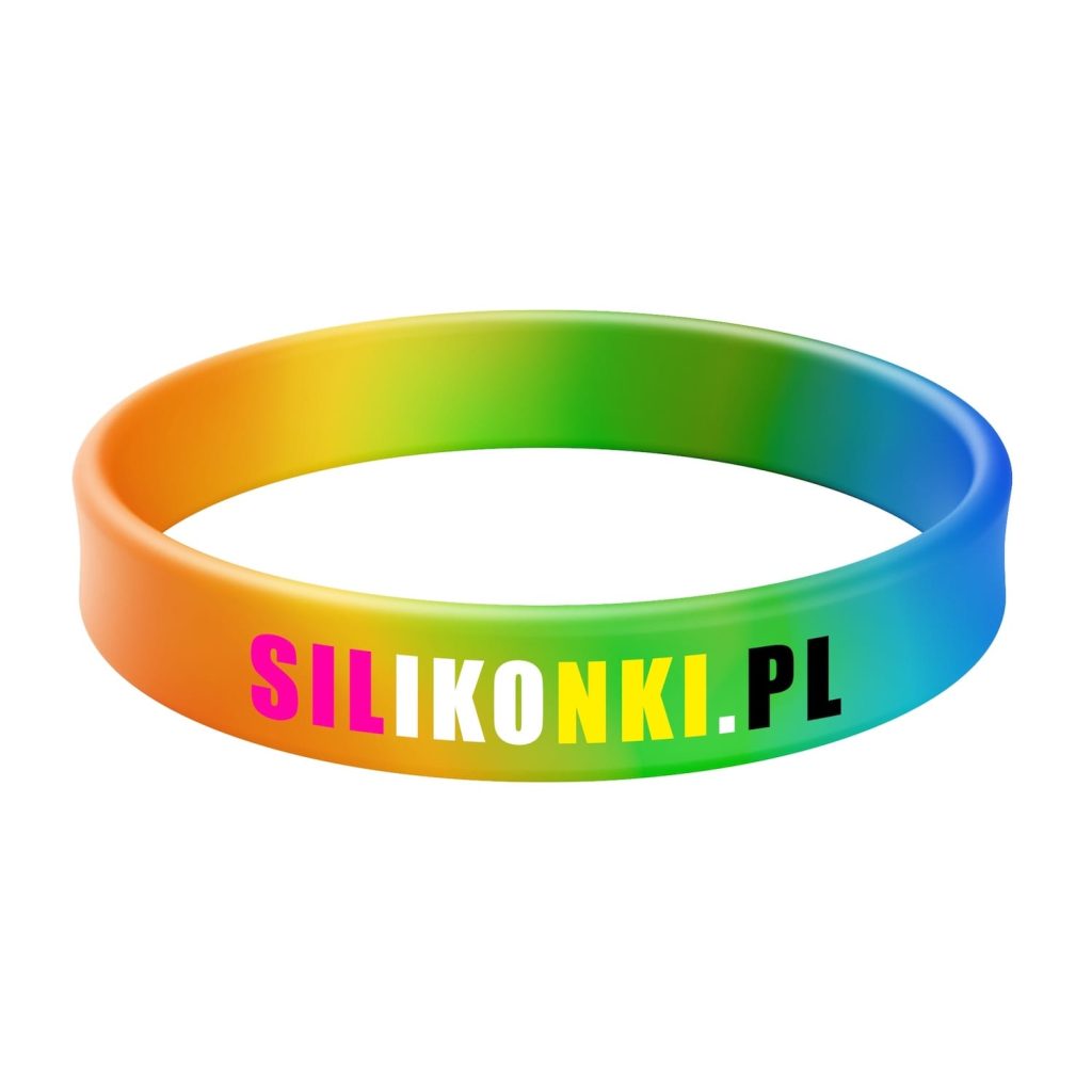 Opaska silikonowa swirl z nadrukiem w 4 kolorach