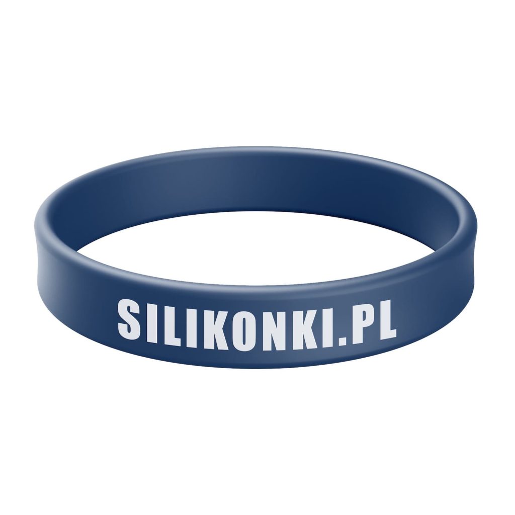 Opaska silikonowa z tłoczeniem wypukłym z nadrukiem 1 kolor