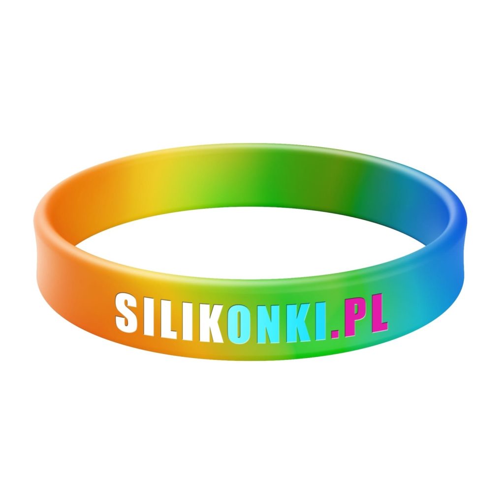 Opaska silikonowa swirl z tłoczeniem wklęsłym i wypełnieniem 3 kolory