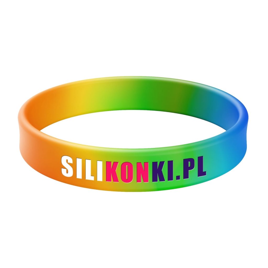 Opaska silikonowa swirl z tłoczeniem wklęsłym i wypełnieniem w 3 kolorach