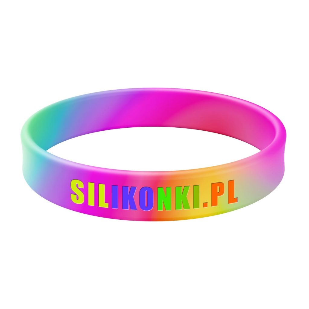 Opaska silikonowa swirl wklęsła z wypełnieniem w 4 kolorach