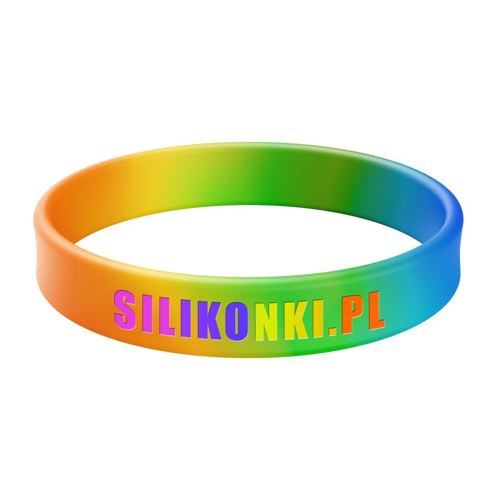 Opaska silikonowa swirl z tłoczeniem wklęsłym i wypełnieniem w 4 kolorach