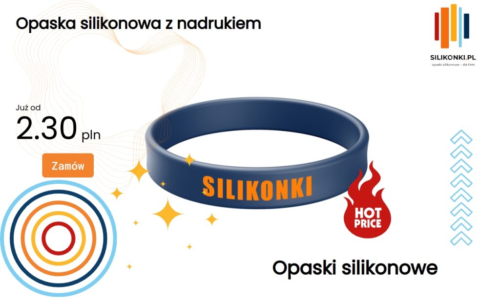Opaska silikonowa z nadrukiem dla sportowców
