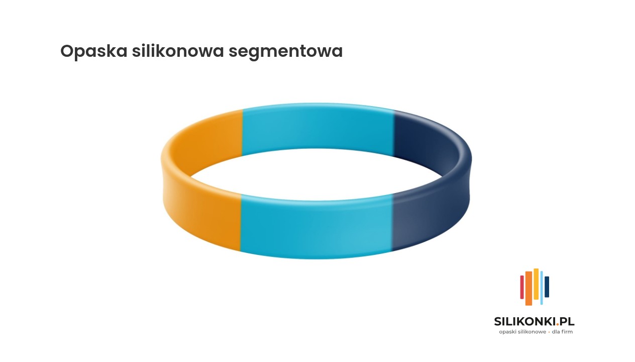 Silikonowa opaska segmentowa w kolorze czarnym