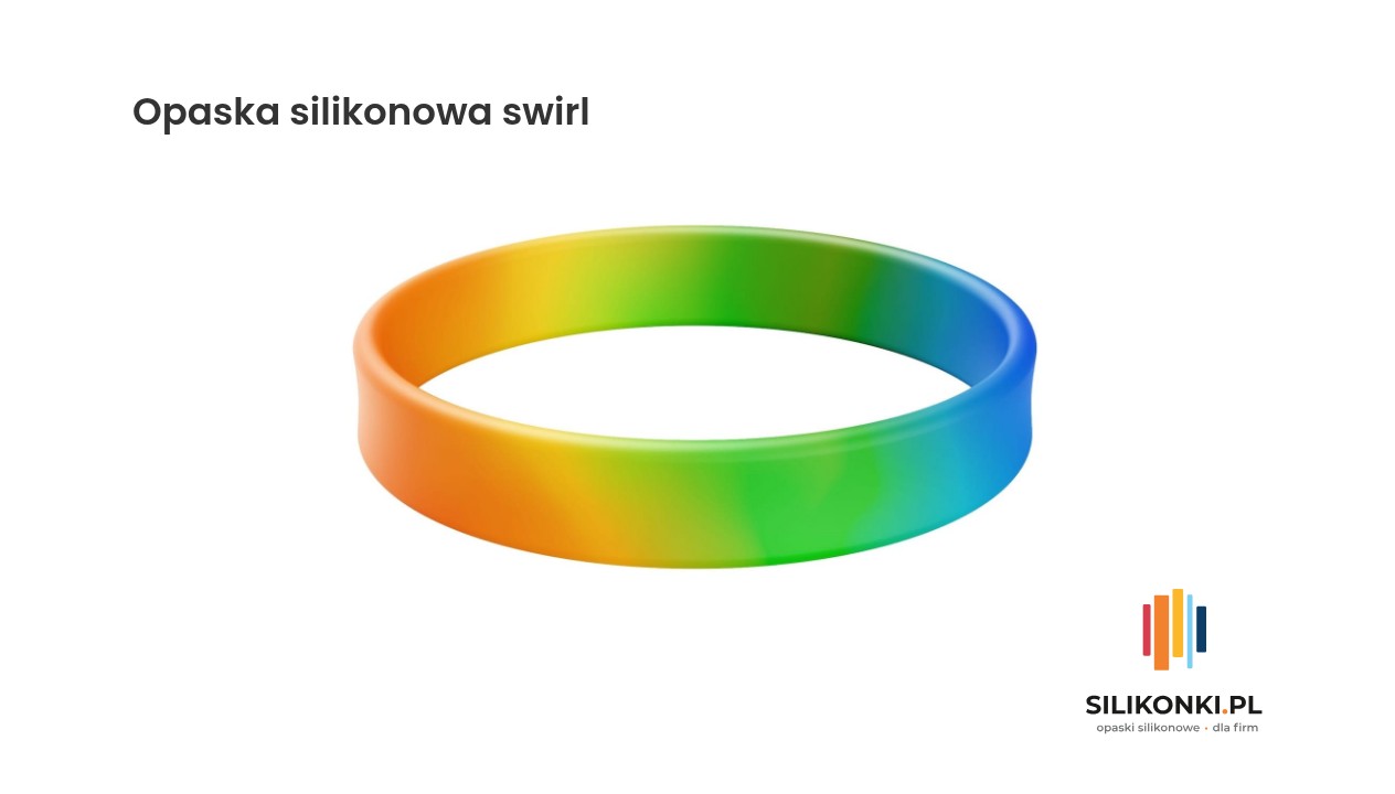 Opaska silikonowa z wzorem swirl