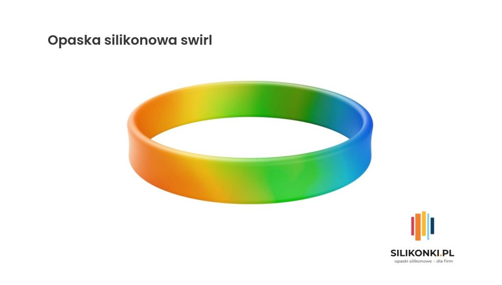 Opaska silikonowa z wzorem swirl
