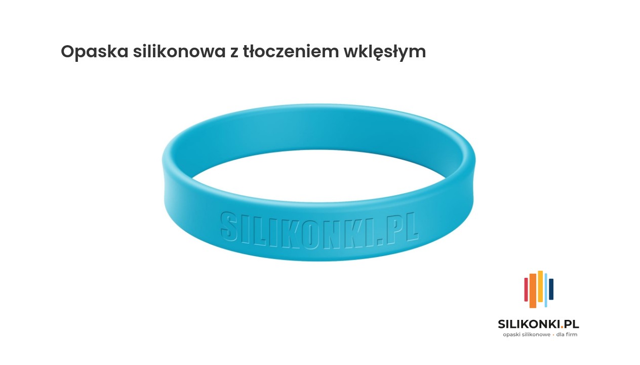 Opaska silikonowa z tłoczeniem wklęsłym