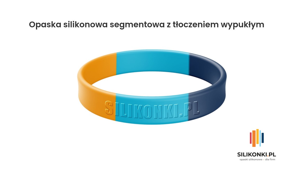 Opaska silikonowa segmentowa z tłoczeniem wypukłym