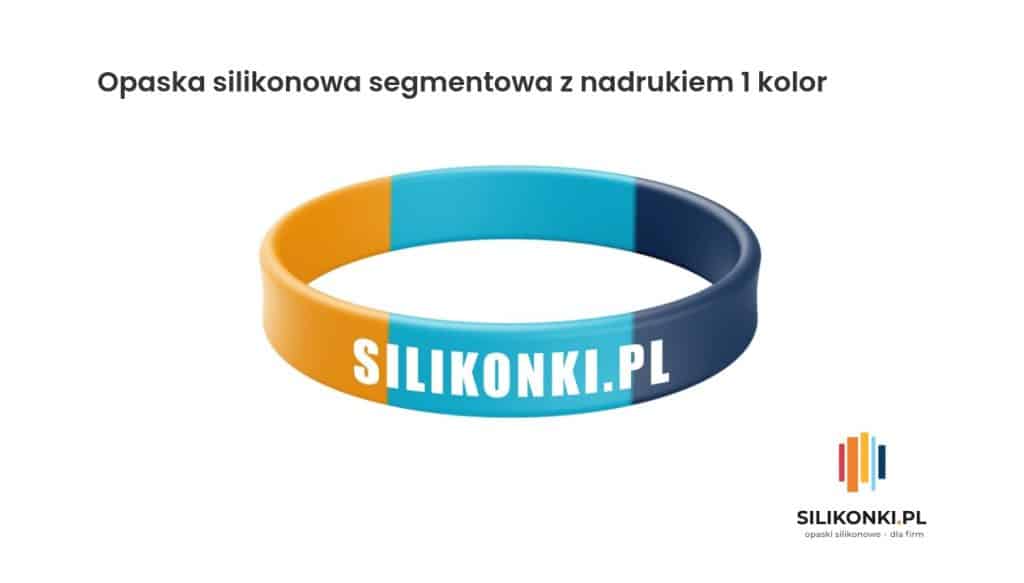 Opaska silikonowa segmentowa z nadrukiem jednego koloru
