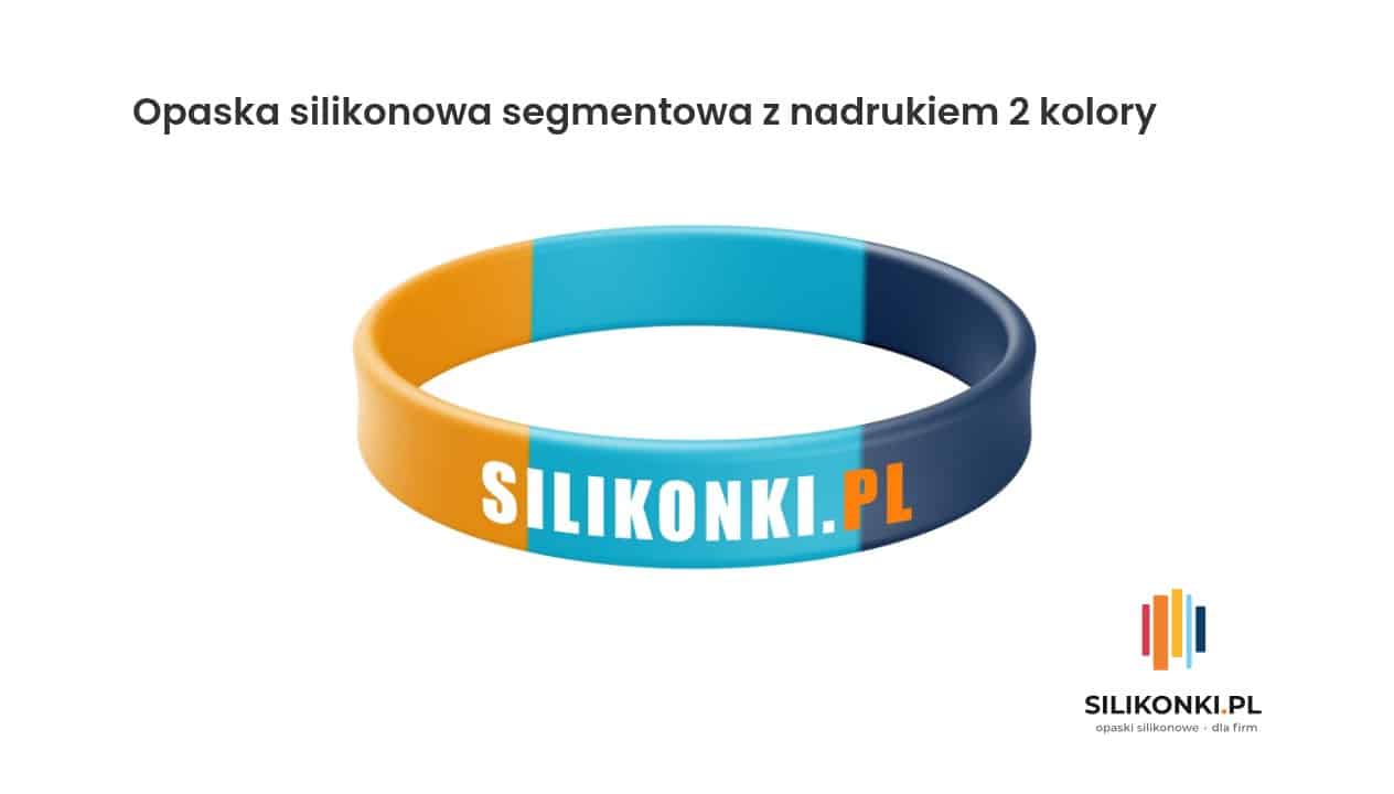 Opaska silikonowa segmentowa z nadrukiem 2 kolory Opaska silikonowa segmentowa z nadrukiem w 2 kolory